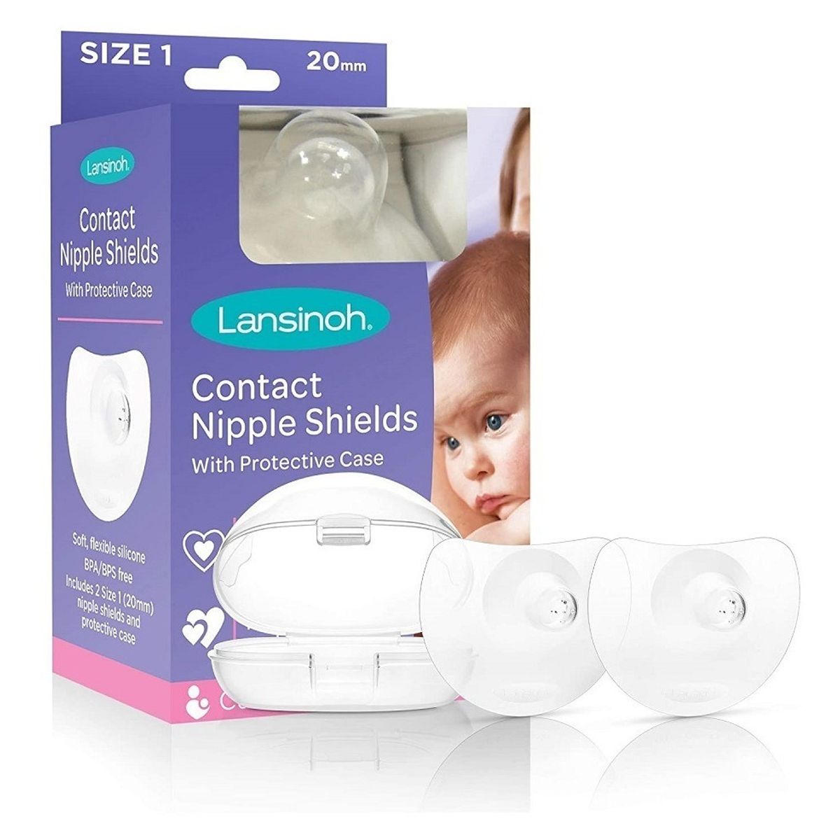 LANSINOH - Protectores de pezón 20 mm, 2 unid.