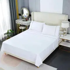 BJ HOGAR - SABANA HILO 100% ALGODON 2 PLAZAS BLANCO