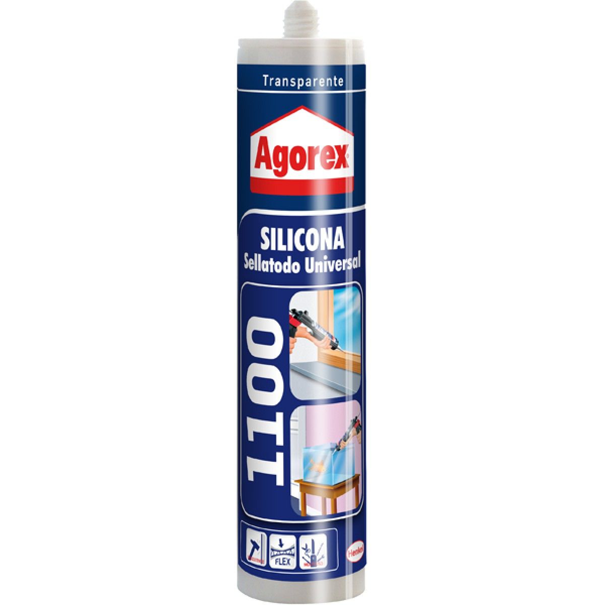 GENERICO - Silicona Agorex 1100 Sellatodo Universal 300ml Trasparente