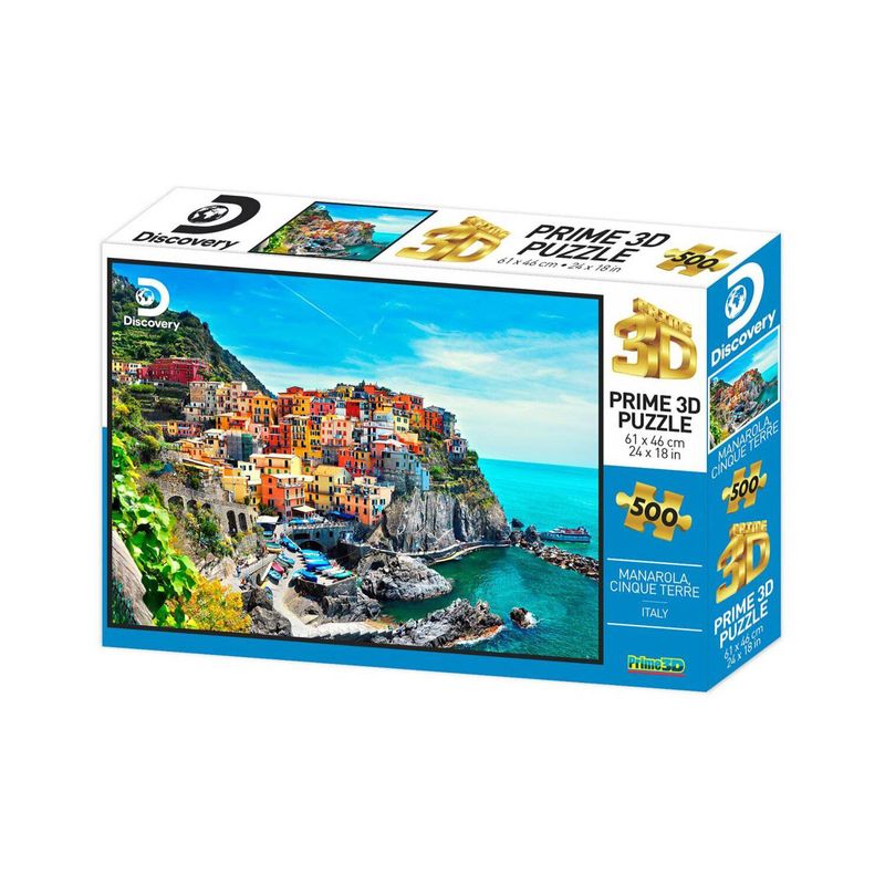 DISCOVERY - Puzzle 3d De 500 Piezas - Manarola, Cinque Terre, Italia