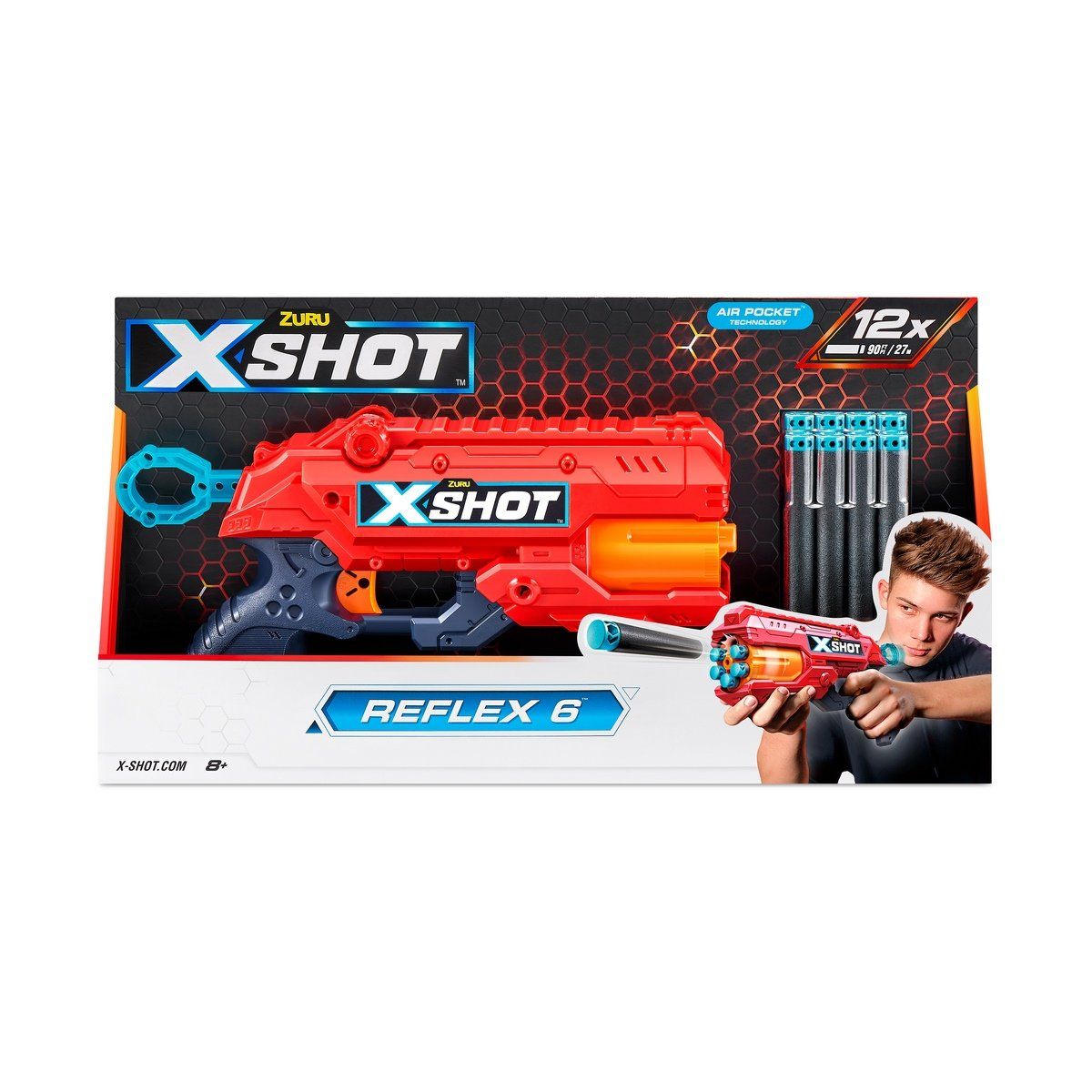 X-SHOT - Lanzador de dardos X SHOT Réflex 6 con 12 dardos
