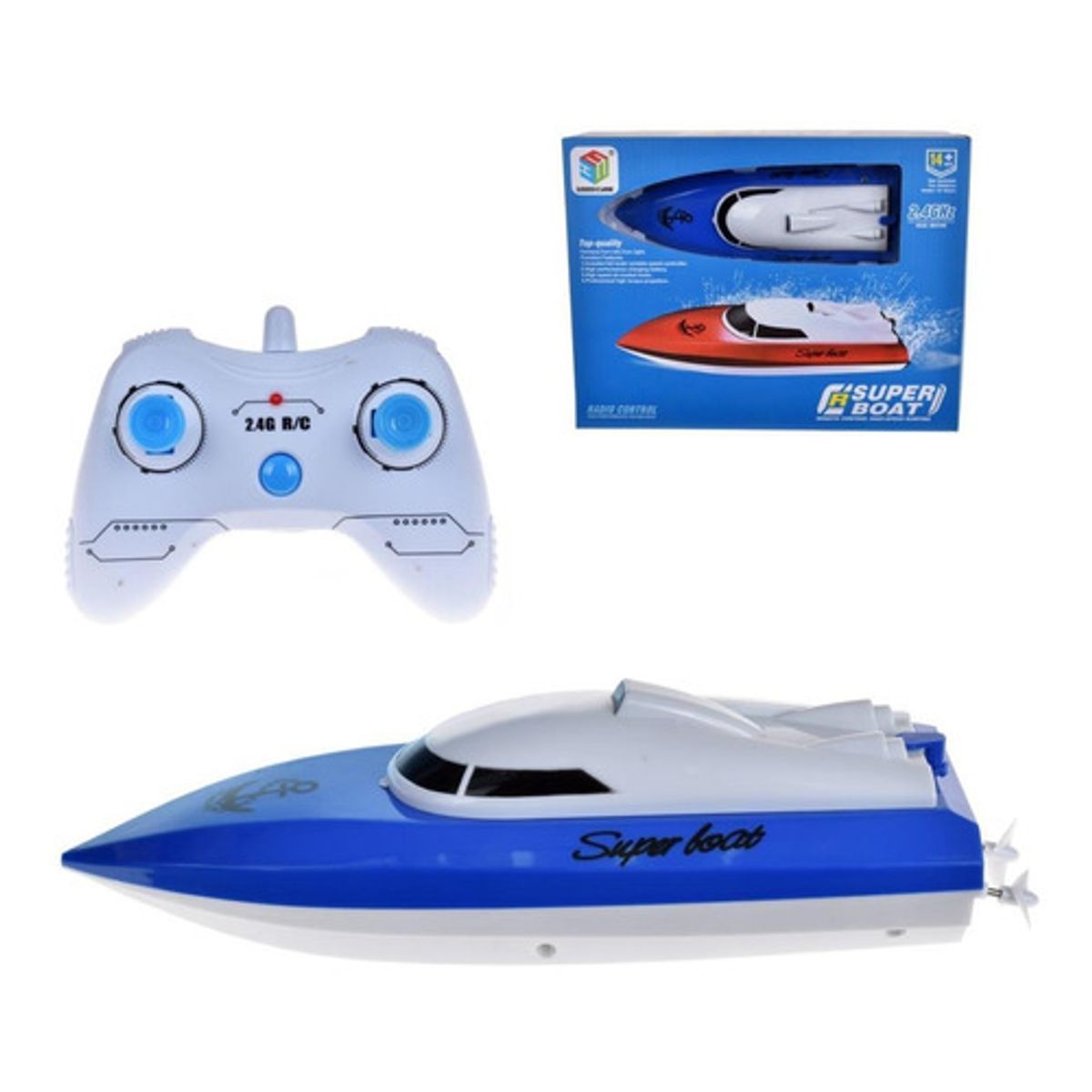 ANSALDO - Lancha radio controlada ANSALDO 21 cm pilas recargables