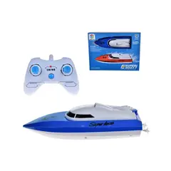 ANSALDO - Lancha Radio Controlada De 21 Cms Con Pilas Recargables