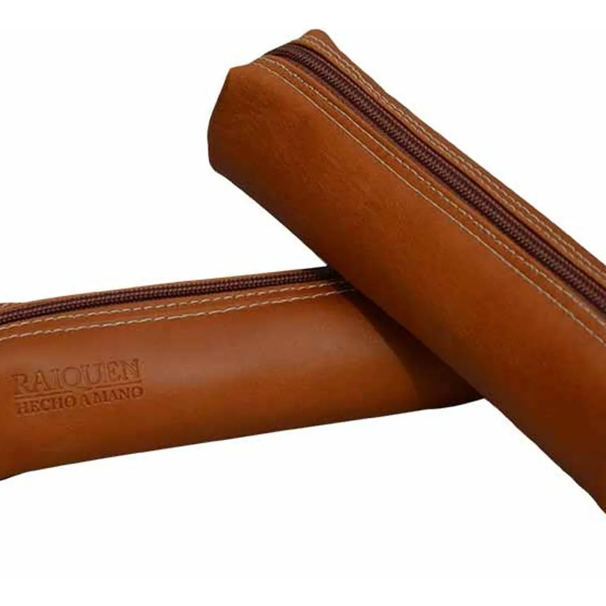 RAIQUEN - Estuche De Cuero Multiuso Tubo Hecho A Mano Raiquen