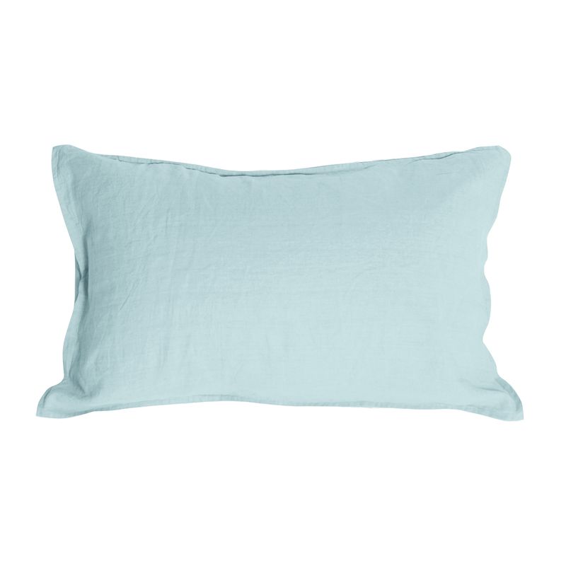 NATURALINO - Funda de Almohada Lino - Standard 50x70 cms - Celeste - Naturalino