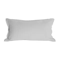 NATURALINO - Funda de Almohada Lino - King 50x90 cms - Gris Claro -