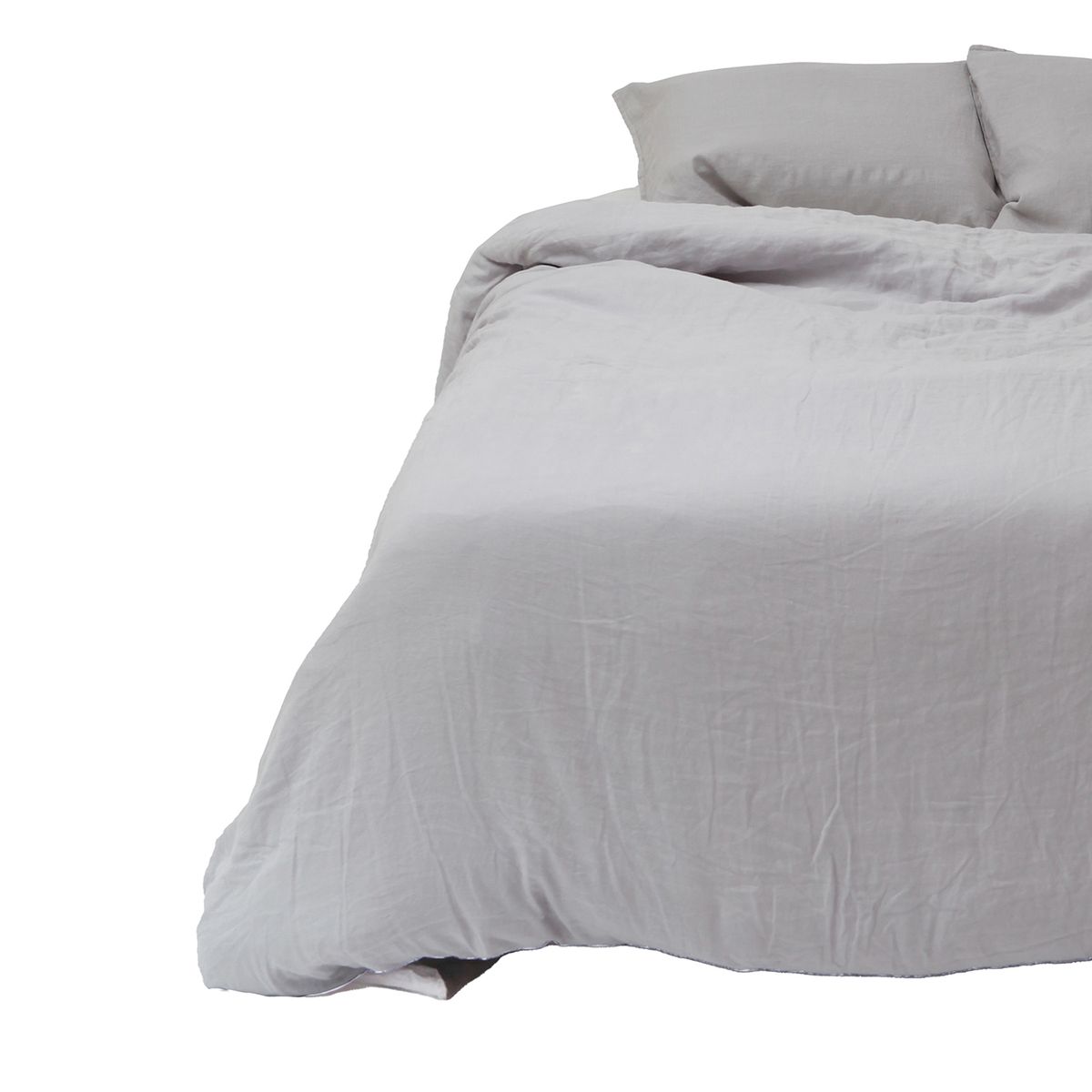 NATURALINO - Funda de Plumón Lino - Gris Claro - Super King - Naturalino
