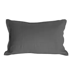 NATURALINO - Funda de Almohada Lino - Standard 50x70 cms - Gris Oscuro -