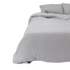 NATURALINO - Funda de Plumón Lino - Gris Claro - King -