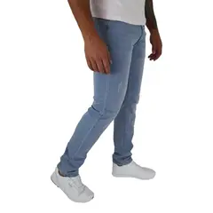GENERICO - Pantalón Jeans Elasticado Slim Celeste