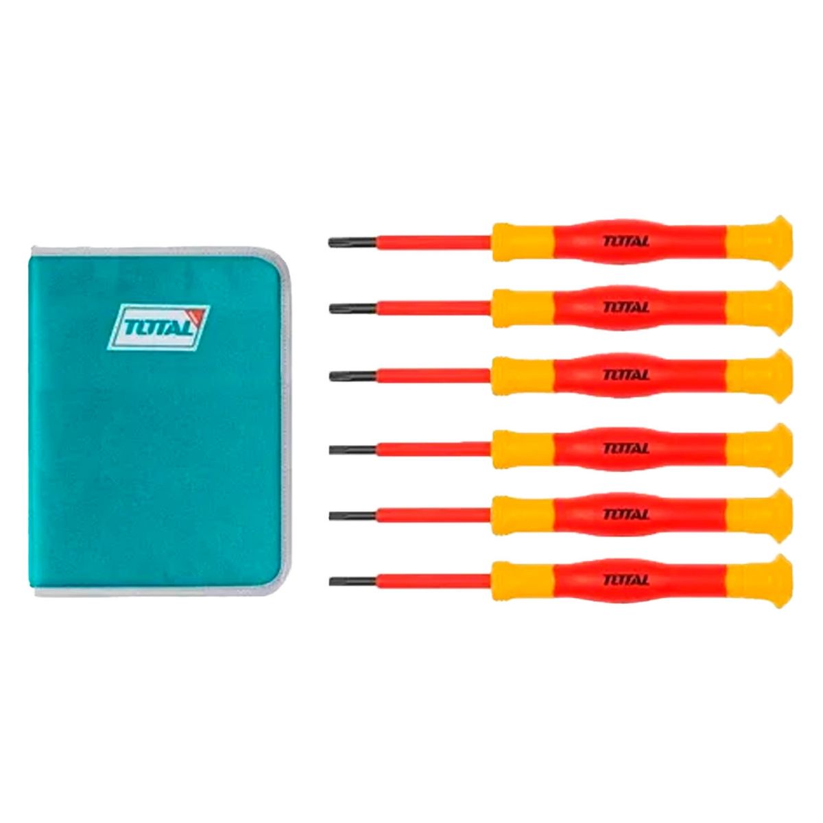 TOTAL TOOLS - Kit Juego Destornilladores De Precision Aislados 6 Pcs