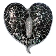 NATKA JOYAS - Colgante Prendedor Mosaico Abalon en plata 925