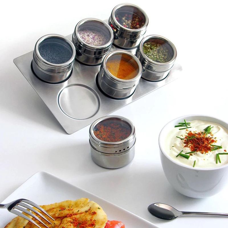 GENERICO - Especiero magnético de cocina  6 piezas