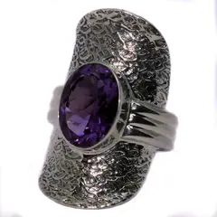 NATKA JOYAS - Anillo Amatista en Plata 926