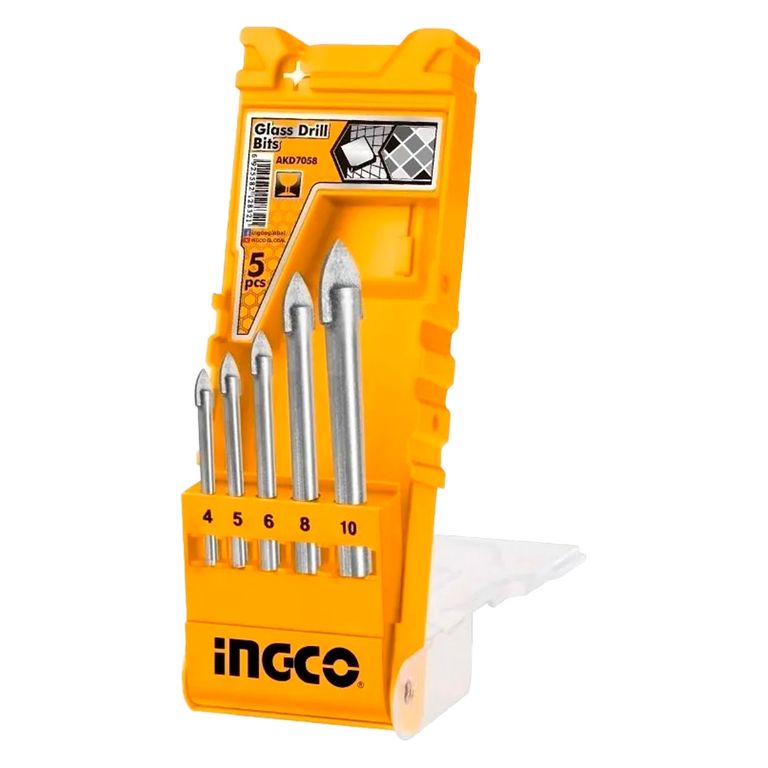 Set Brocas Punta Flecha Ceramica Vidrio 5 Pcs