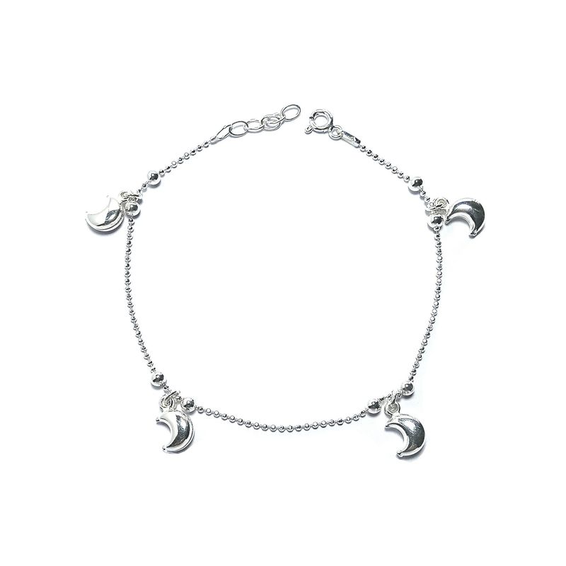 ANDREA COGGIOLA JOYAS - Pulsera Lunas Bolitas Plata Fina 925