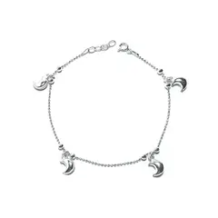 ANDREA COGGIOLA JOYAS - Pulsera Lunas Bolitas Plata Fina 925