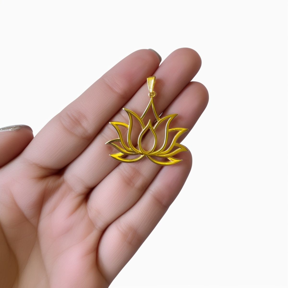 COGGIOLA - Colgante Flor De Loto Enchapado Oro 18K