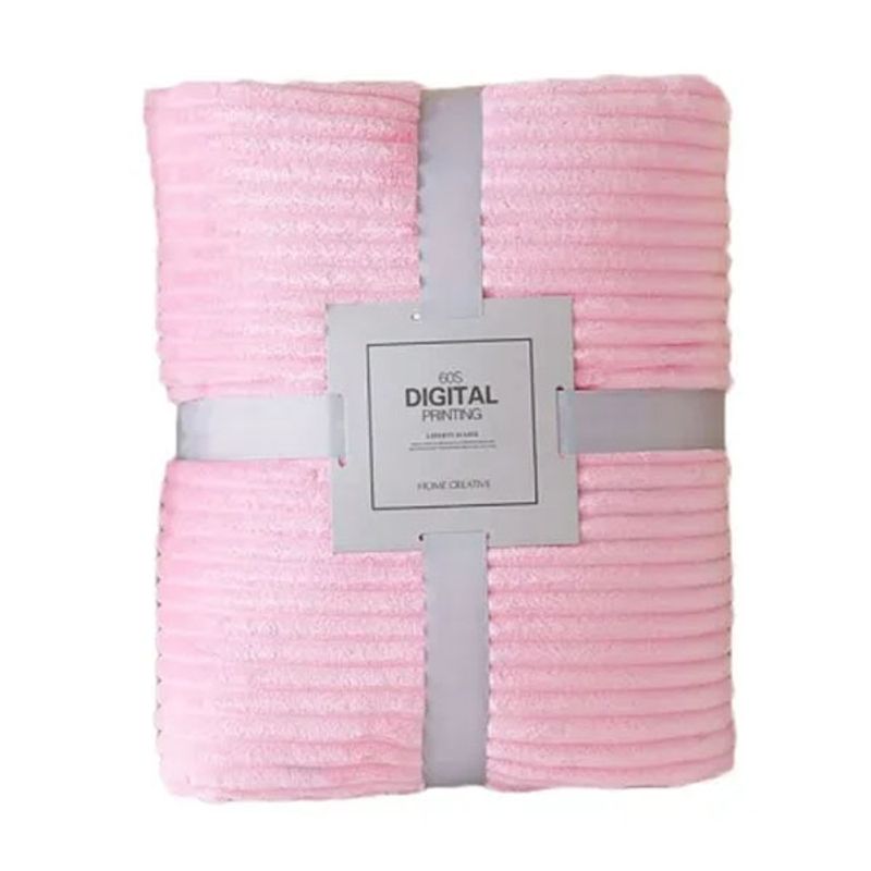 CRUSEC - Manta Gruesa Frazada Polar Suave Ropa Cama 150 X 200 Rosa