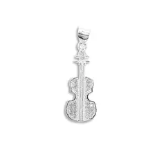 ANDREA COGGIOLA JOYAS - Colgante Violín Circón Plata Fina 925