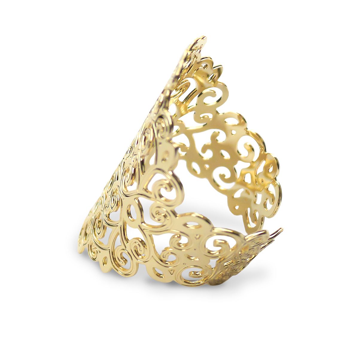 COGGIOLA - Anillo Moro Calado Enchapado Oro 18K