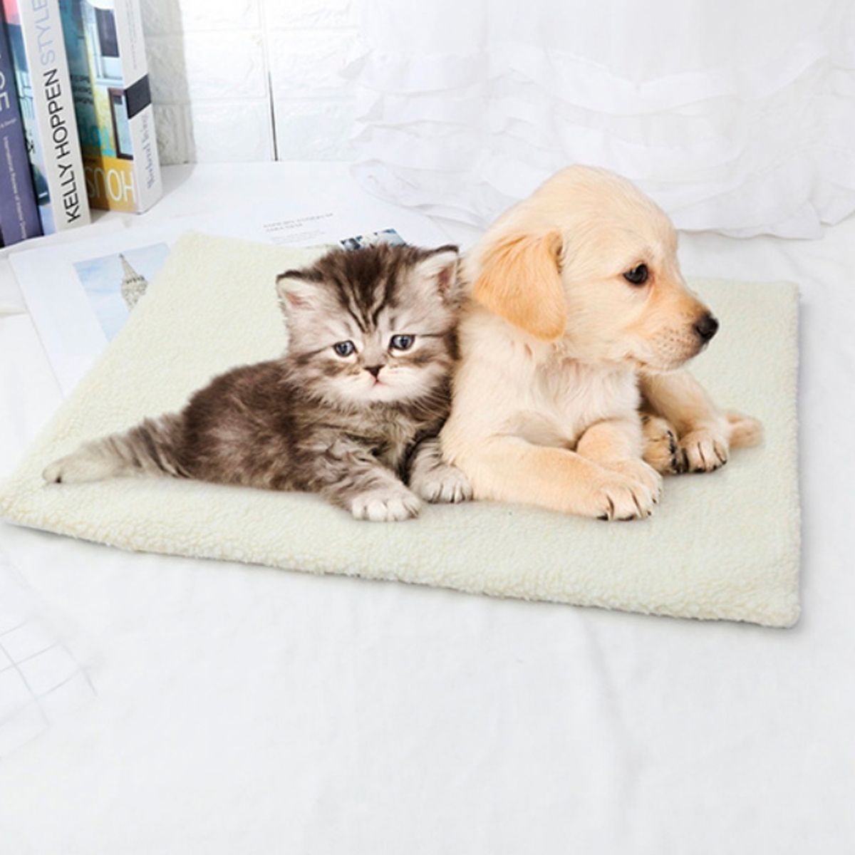 GENERICO - Cama Alfombra Polar Invierno Mascotas Perros Gatos