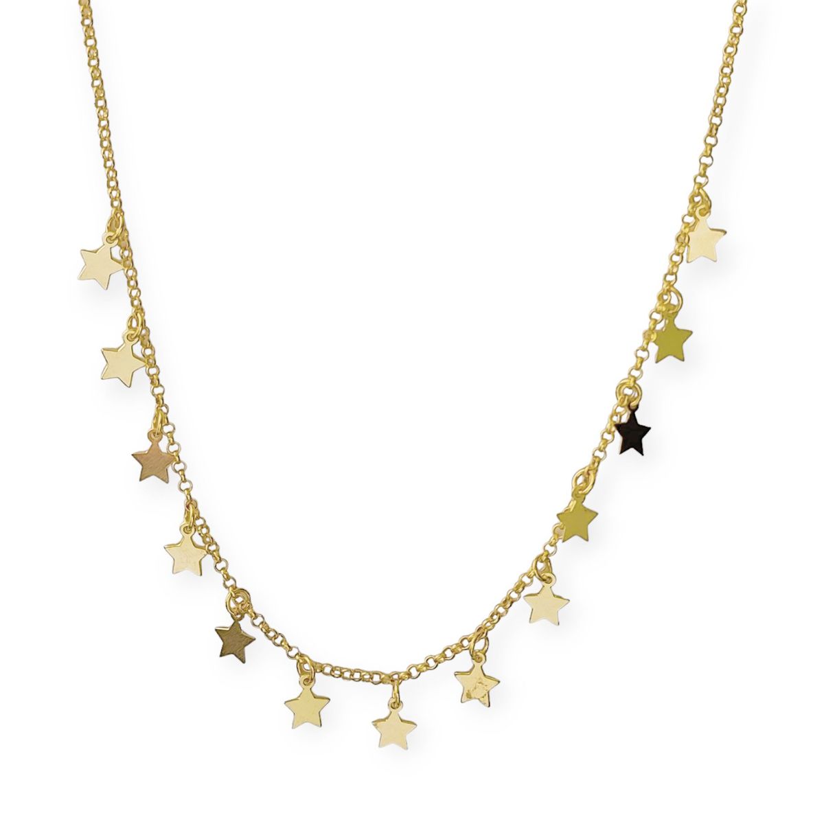 ANDREA COGGIOLA JOYAS - Collar Choker Estrellas Colgantes Enchapado Oro 18K