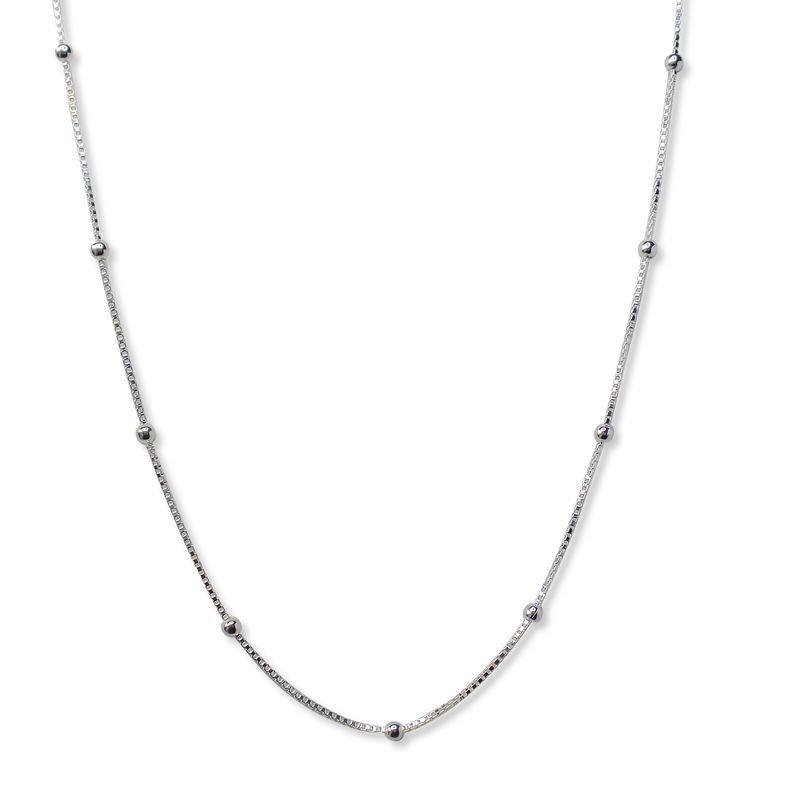 ANDREA COGGIOLA JOYAS - Collar Bolitas Cadena Veneciana Plata Fina 925