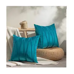GENERICO - Pack 2 Unidades Fundas Cojin Terciopelo Zig Zag Velvet 42x42cm.
