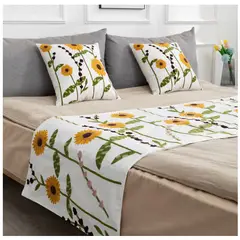 GENERICO - Piecera Cama Más Dos Fundas De Cojín Bordadas