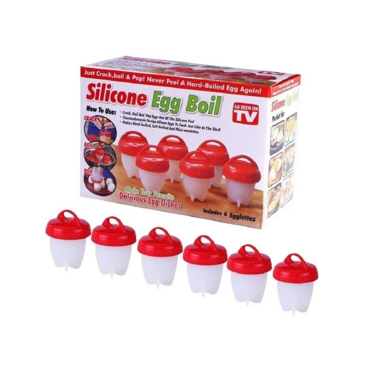 GENERICO - Contenedores Para Cocer Huevos Sin Cascara Huevera Silicona