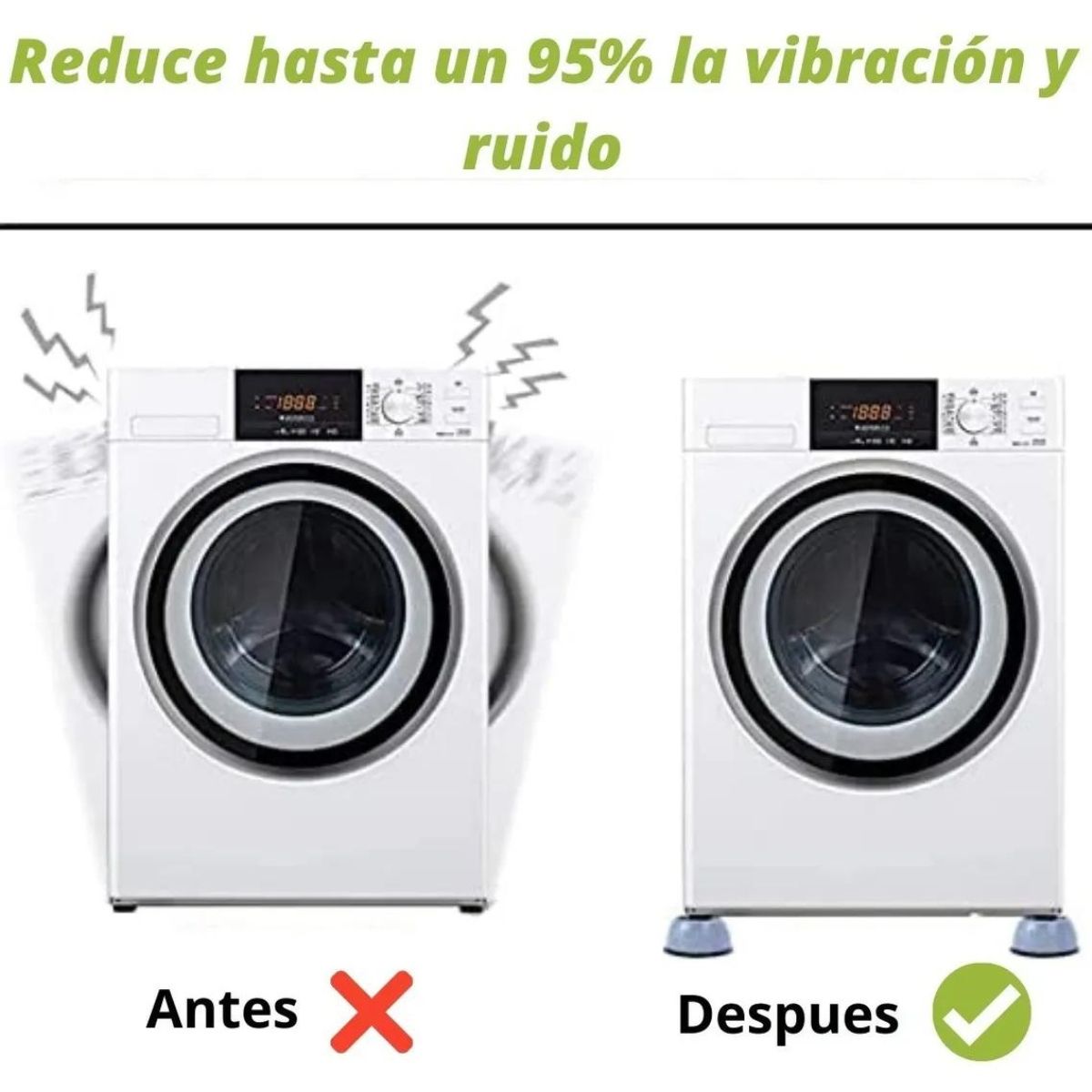 GENERICO - Soporte Antivibracion para Lavadoras Pack 4 Almohadillas