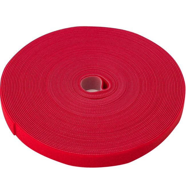 ATLANTICSWIRE - VELCRO DOBLE FAZ 20 MTS X 2CM ANCHO. ROJO. AMARRA CABLES