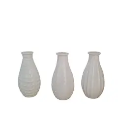 MOOI - Set de 3 Floreros Chicos - Blancos