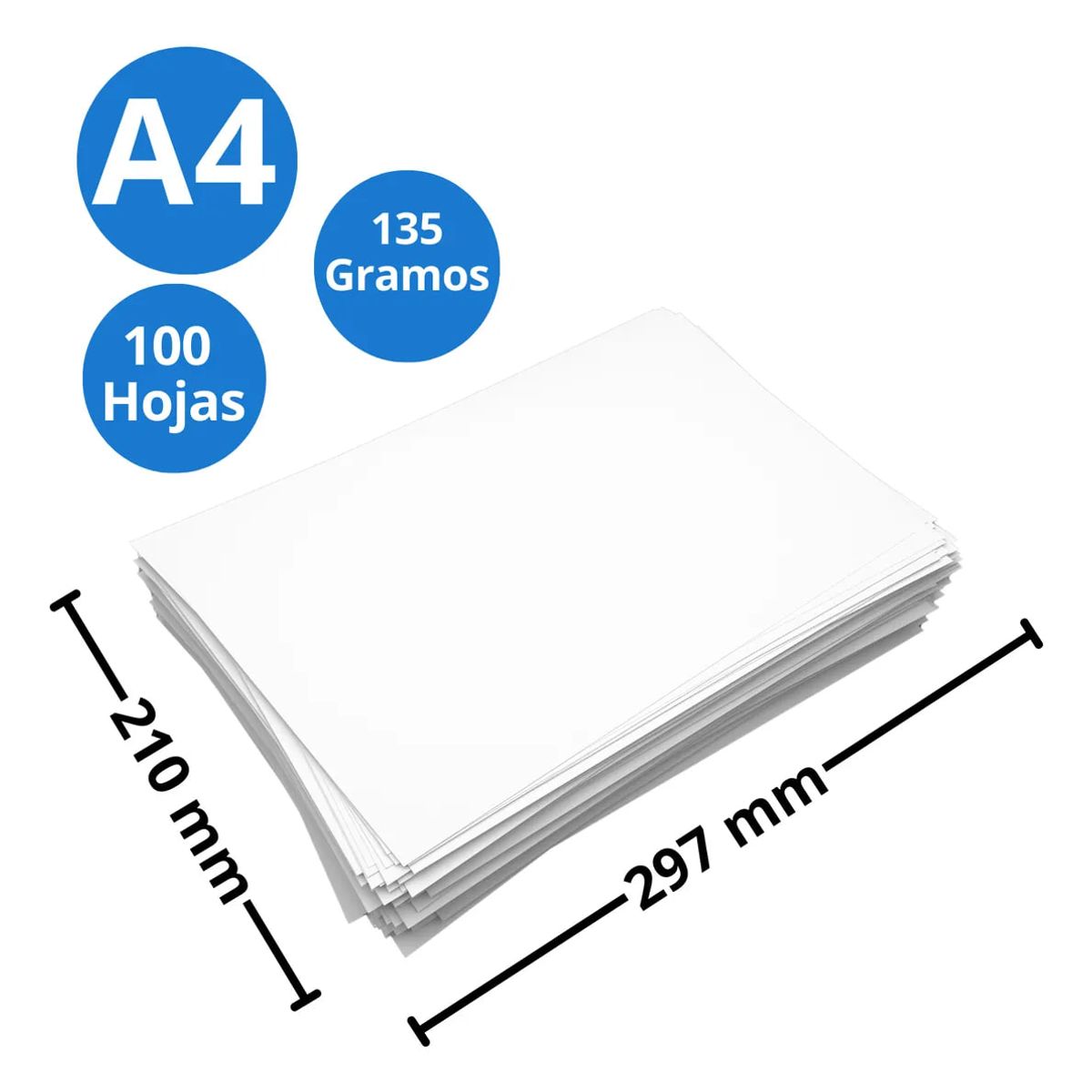 GENERICO - Papel Fotográfico A4 Glossy 135 g Alto Brillo X 100 Hojas