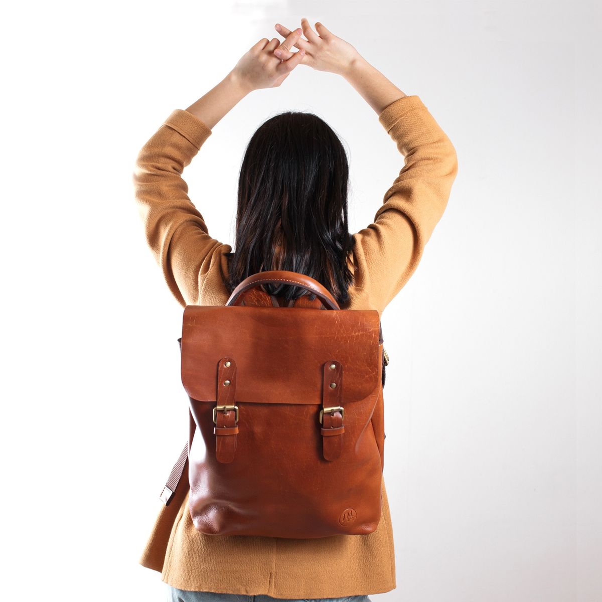 JM VINTAGE - Mochila mujer de cuero Mary