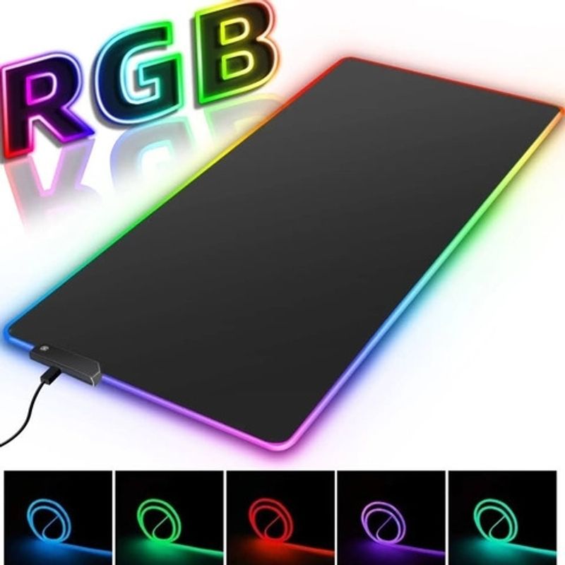 GENERICO - Mouse Pad Gamer Xl Antideslizante Alfombrilla Rgb 80x30cm