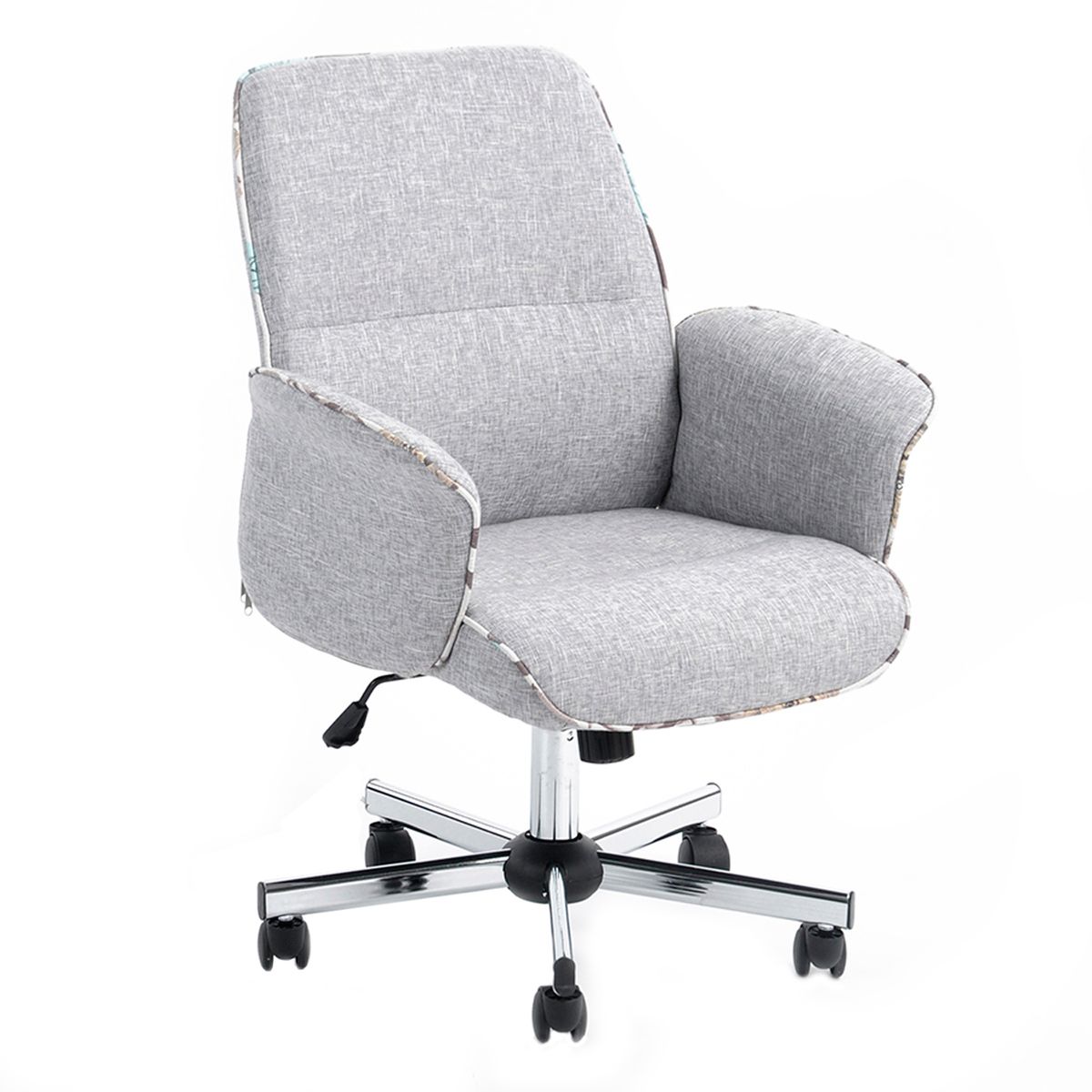 NOVAHUS - Silla de Oficina Acolchada Tela - Gris