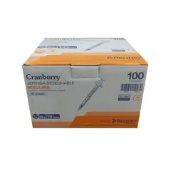 CRANBERRY - Jeringa Insulina 1ml 29g X 1/4 100 Un