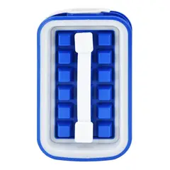 GENERICO - Bandeja de cubitos de hielo de silicona de 18 congelados - celeste