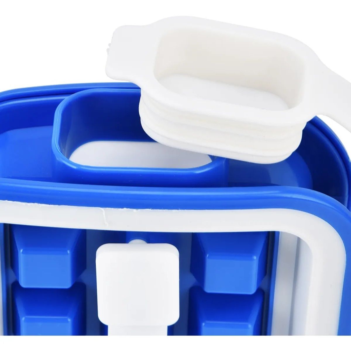 GENERICO - Bandeja de cubitos de hielo de silicona de 18 congelados - celeste