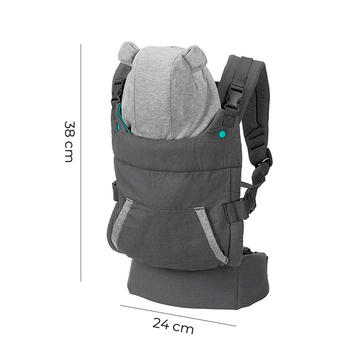 GENERICO - Portabebe Ergonomico Osito Con Gorrito