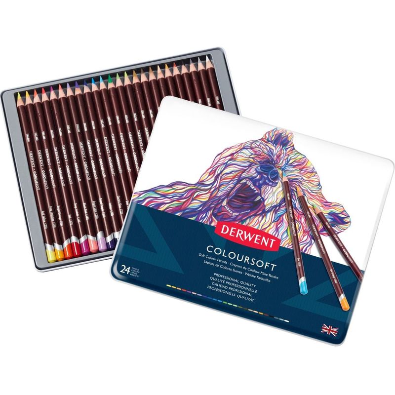 DERWENT - Lápices De Colores Coloursoft Derwent Set 24