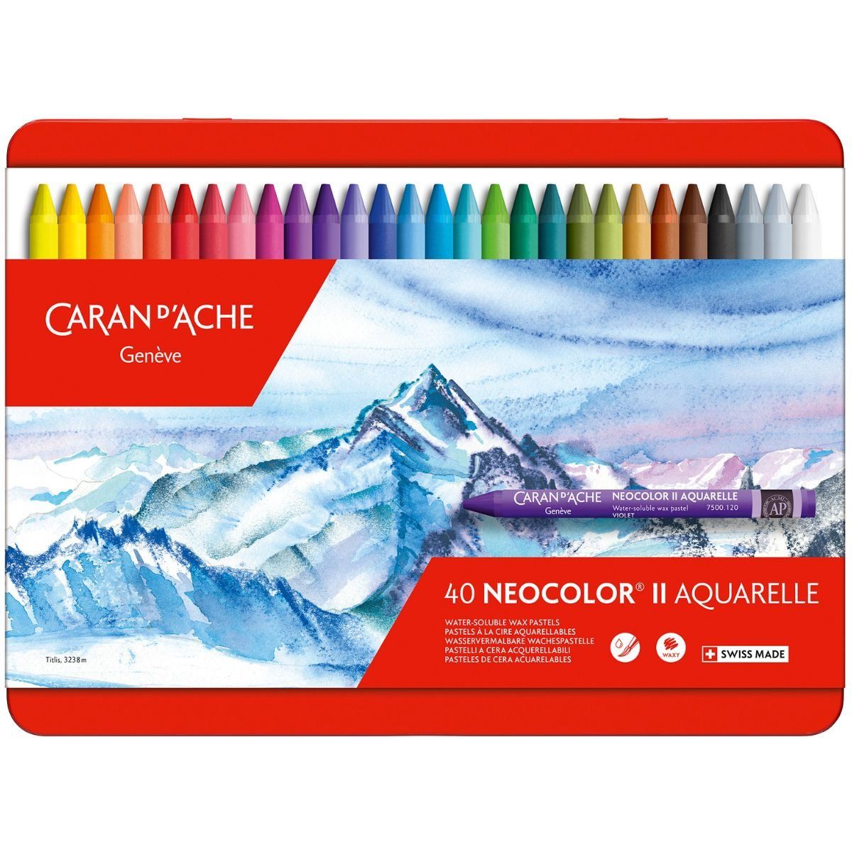 CARAN D'ACHE - Pasteles De Cera Neocolor II Caran d Ache Set 40 Colores