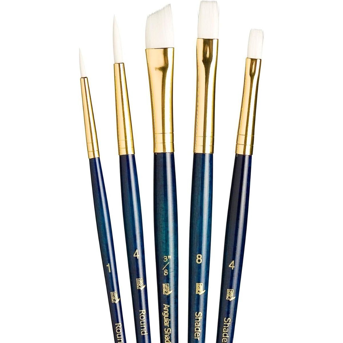 PRINCETON - Pinceles Princeton Mango Corto Pelo Sintético Blanco Set 5