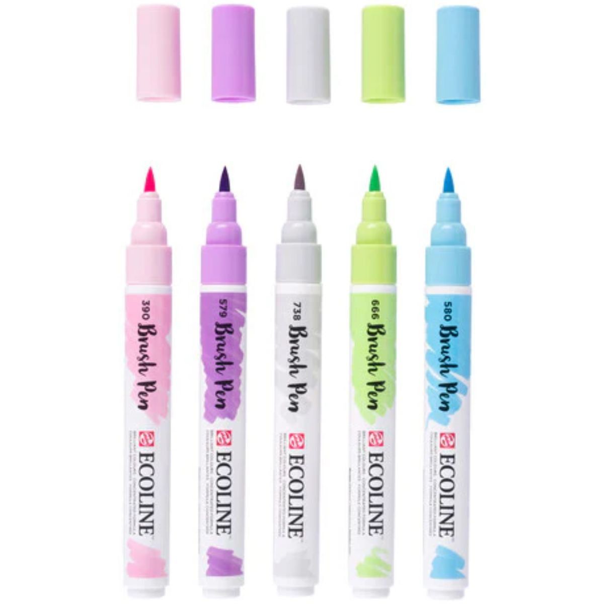 Royal Talens - Marcadores Acuarela Ecoline Tonos Pasteles Set 5