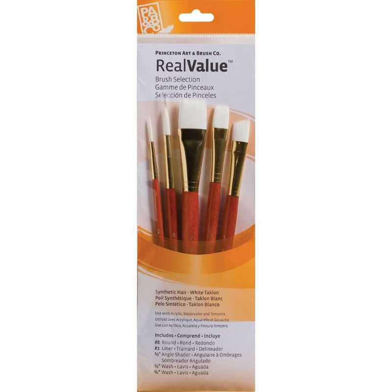 PRINCETON - Pinceles Princeton Mango Corto Pelo Sintético Set 5 (2)