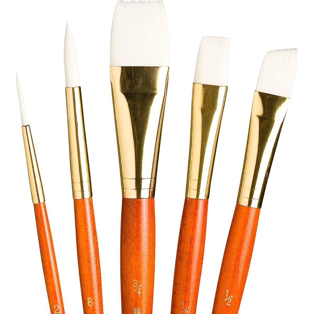 PRINCETON - Pinceles Princeton Mango Corto Pelo Sintético Set 5 (2)