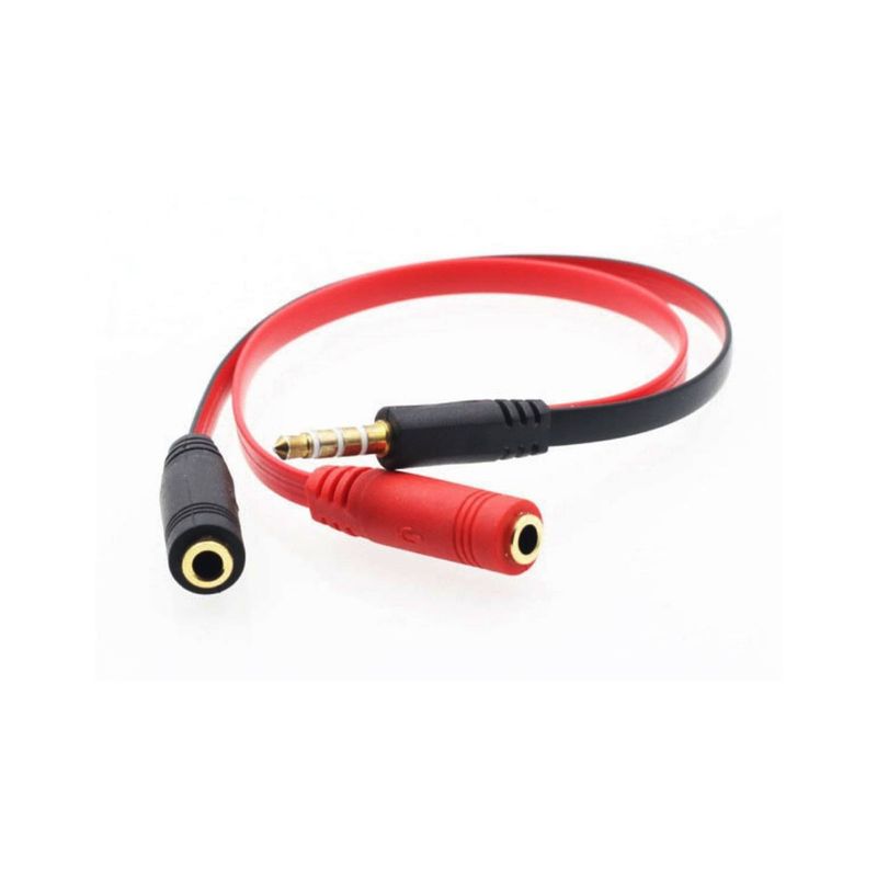 GENERICO - Splitter Cable 2 A 1 Audio 3.5 Sonido Y Micrófono