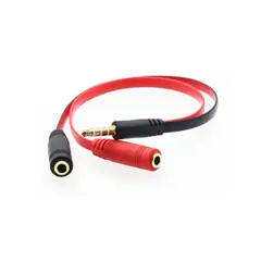 GENERICO - Splitter Cable 2 A 1 Audio 3.5 Sonido Y Micrófono